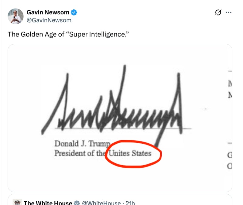 Gavin Newsom/X