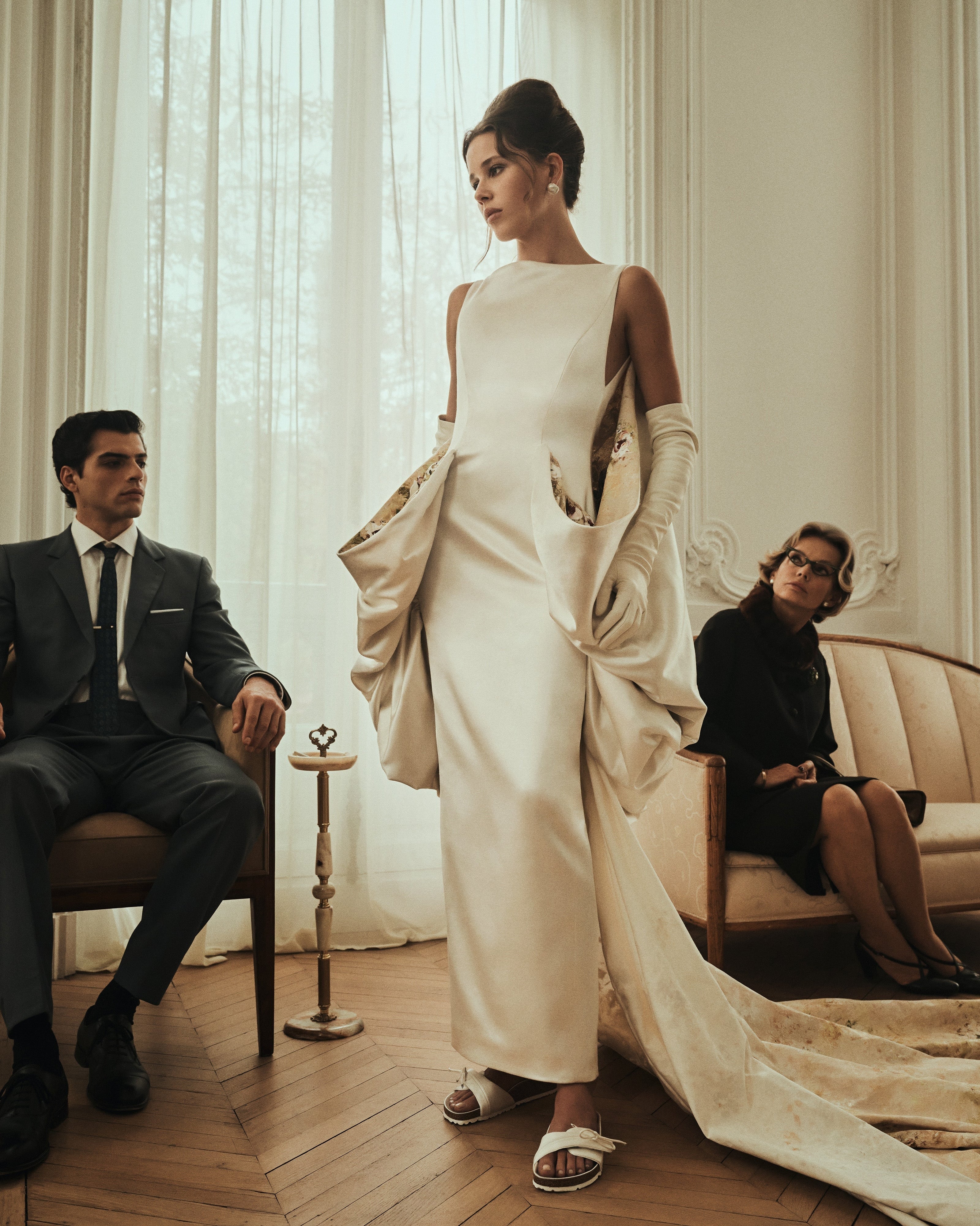 A model wearing the Madrid sandals from Danielle Frankel's collaboration with Birkenstock.