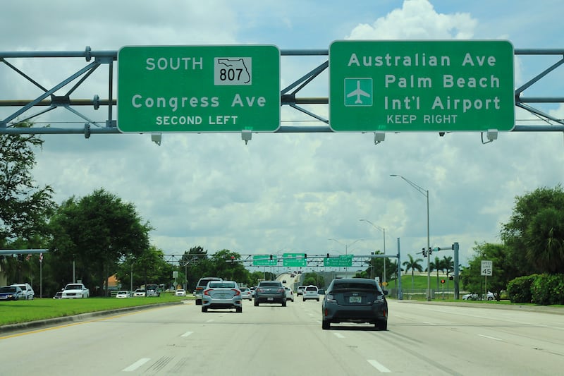 Signs at and around Palm Beach International Airport would have to be changed—an expense local reports say would be in the multi-millions.