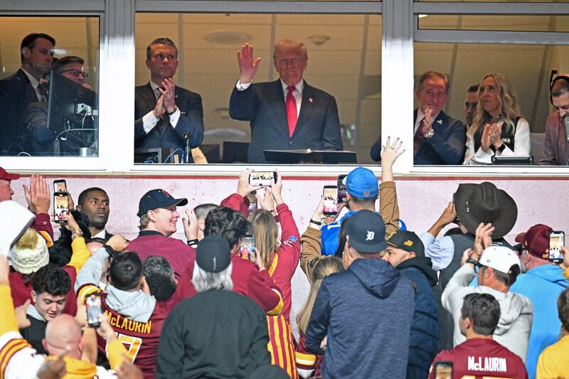 Trump attended a game earlier this month between the Washington Commanders and the Detroit Lions at Maryland's Northwest Stadium, which he wants named after himself.