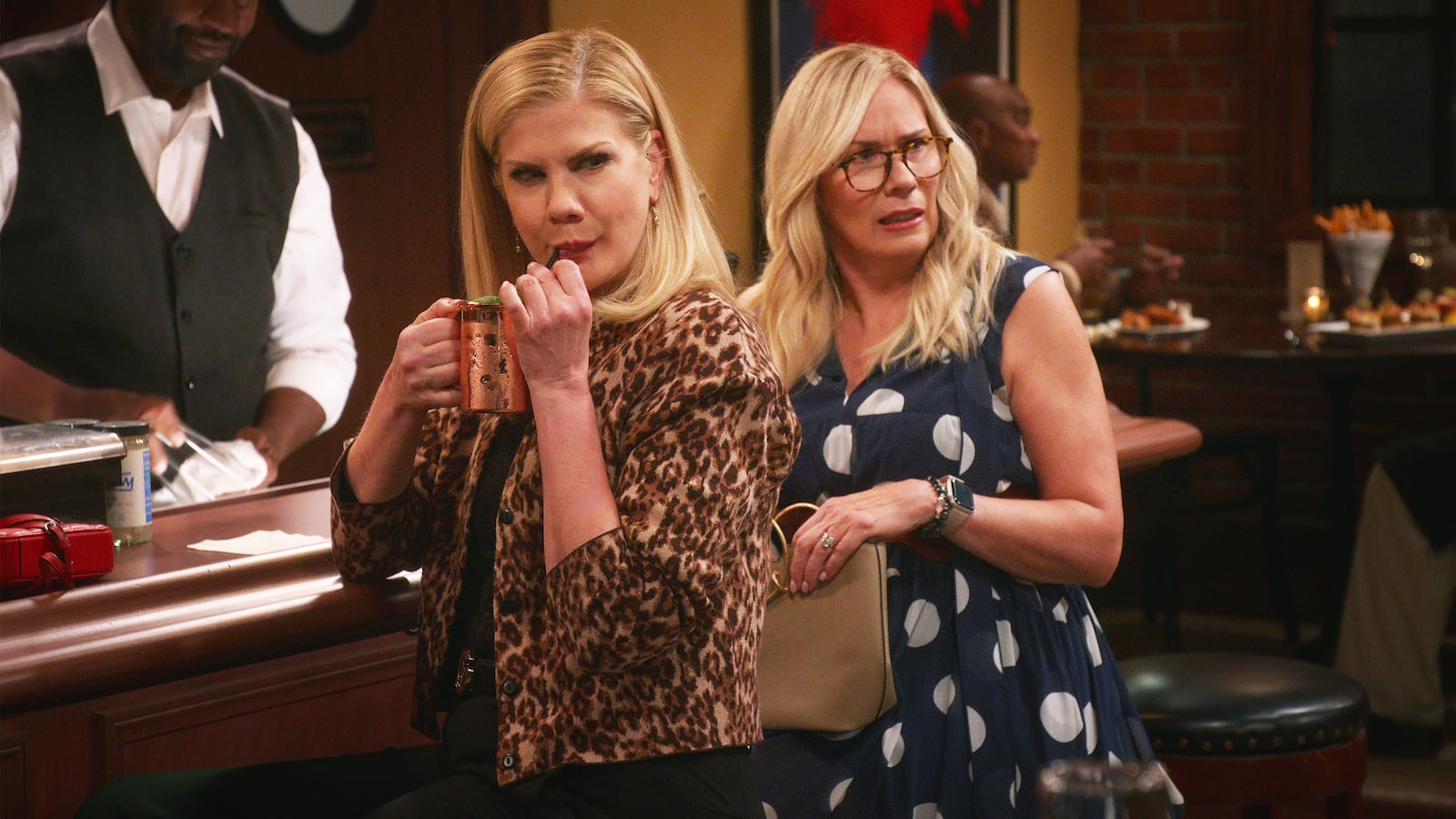 Kristen Johnston and Leanne Morgan.