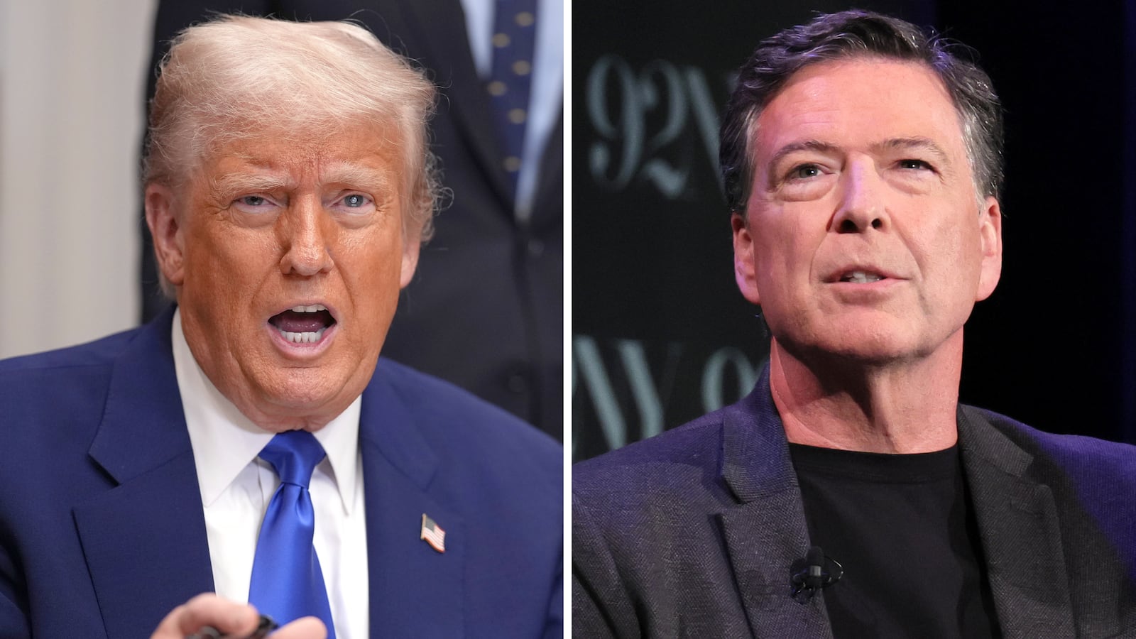 Donald Trump and James Comey.