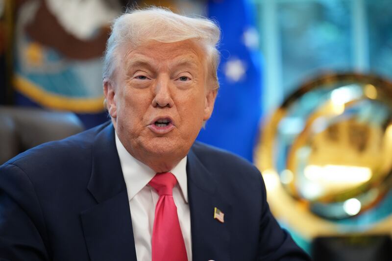 President Donald Trump said that the “Russian Hoax” investigations into Russia meddling in the U.S. elections “put a strain on the relationship" between him and Putin.