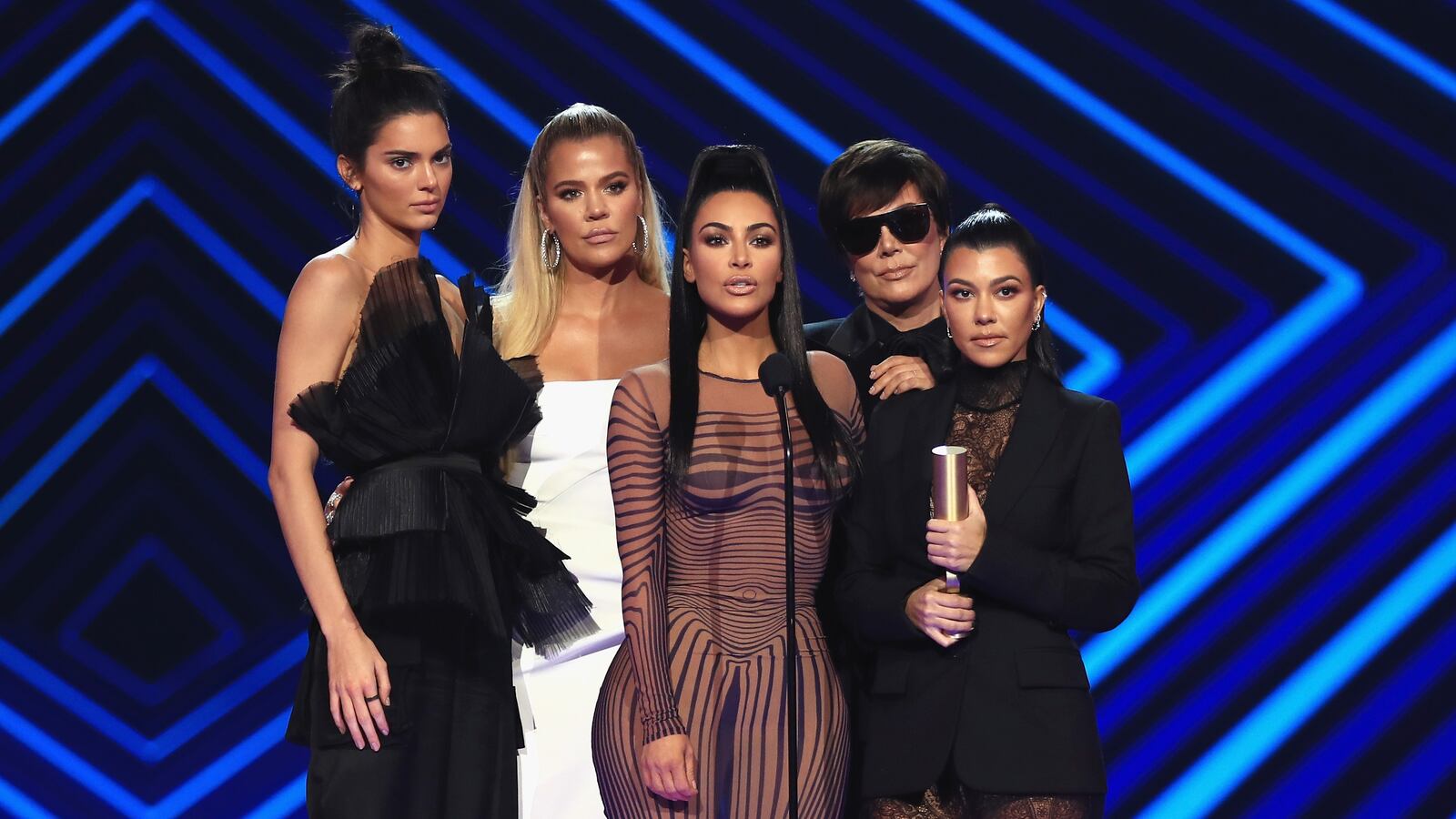 Kendall Jenner, Khloe Kardashian, Kim Kardashian West, Kris Jenner, and Kourtney Kardashian.