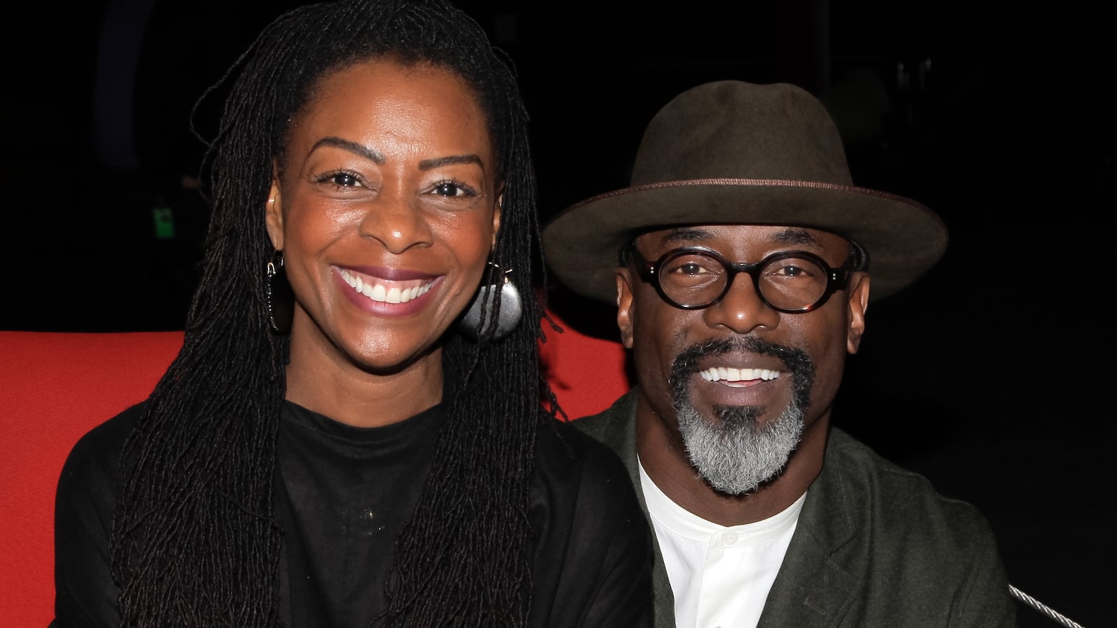 Jenisa Garland and Isaiah Washington attend the premiere of Magnolia Pictures 'I Am Not Your Negro' at LACMA on January 12, 2017 in Los Angeles, California.