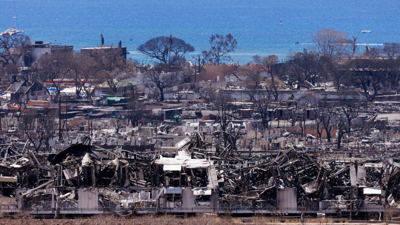 The fire ravaged town of Lahaina on the island of Maui in Hawaii, U.S., August 15, 2023.