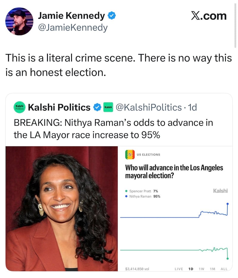 jamie kennedy california election