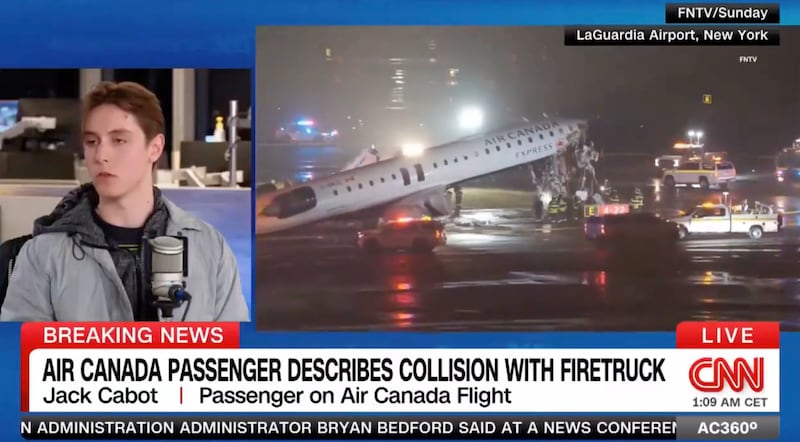Air Canada passenger Jack Cabot shares his recollections on CNN.