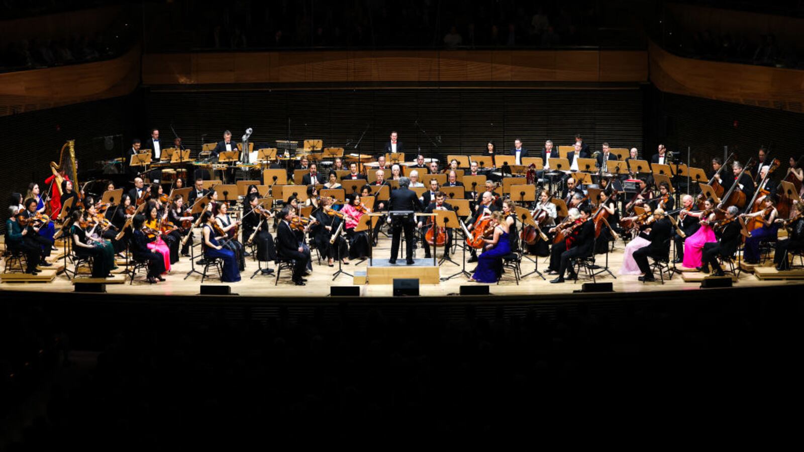 The New York Philharmonic performs during the 2024 Spring Gala at David Geffen Hall at Lincoln Center in New York City