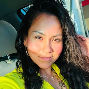 Jessica Cantu Vuittonet and Donald Trump.