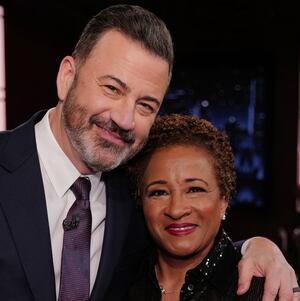 JIMMY KIMMEL LIVE!  "Jimmy Kimmel Live!" airs every weeknight at 11:35 p.m. ET and features a diverse lineup of guests that include celebrities, athletes, musical acts, comedians and human interest subjects, along with comedy bits and a house band. The guests for Tuesday, April 23 included Wanda Sykes ("The Upshaws"), Gabriel Iglesias ("Don't Worry Be Fluffy"), and musical guest ERNEST. (Disney/Randy Holmes)