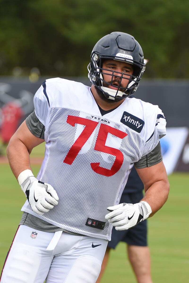 Former Houston Texans player Matt Kalil (75) in 2019.