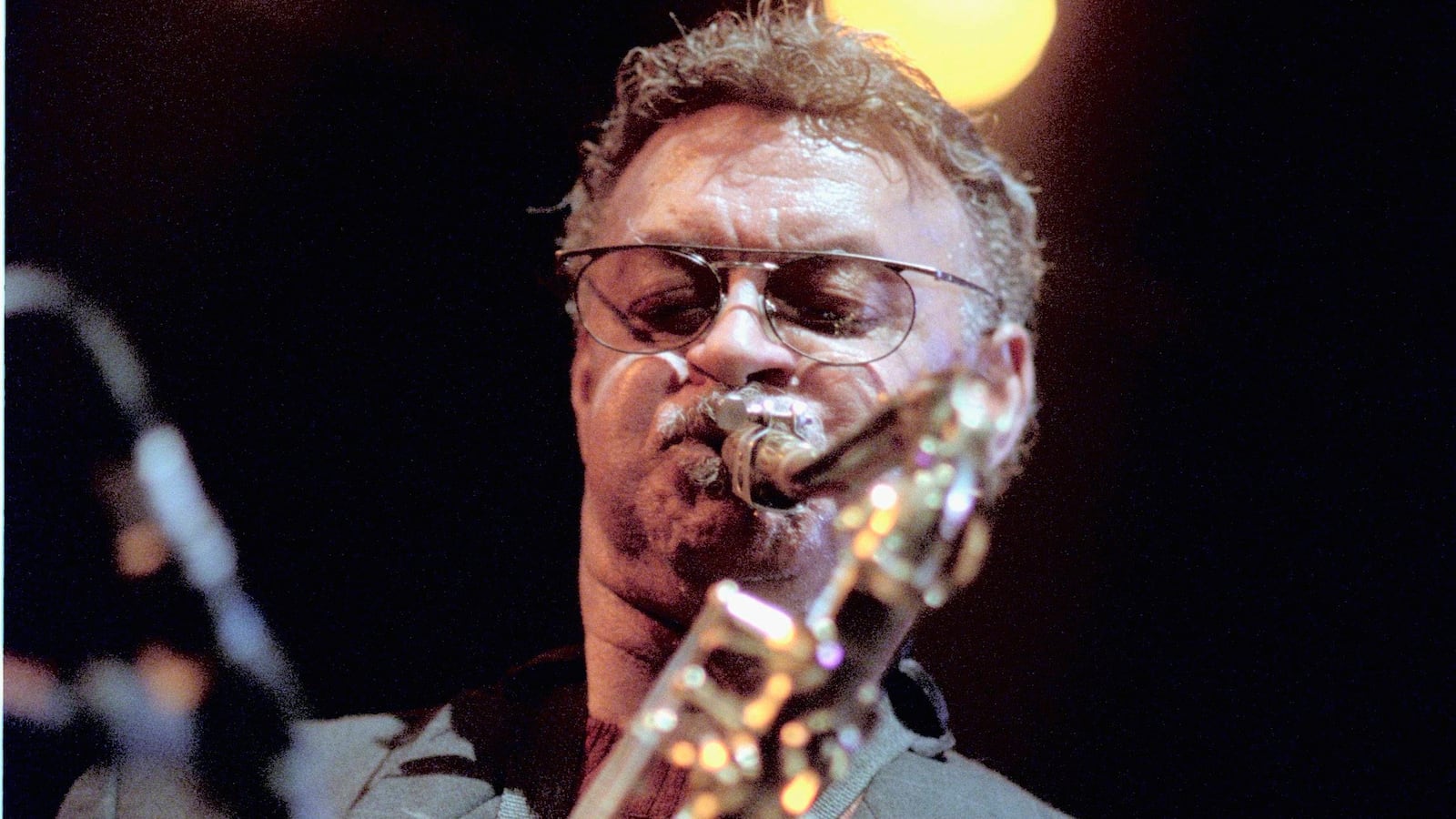 AMSTERDAM, NETHERLANDS - APRIL 21: sax player Plas Johnson performs live on stage at Bimhuis in Amsterdam, Holland on April 21 2002 (photo by Frans Schellekens/Redferns)