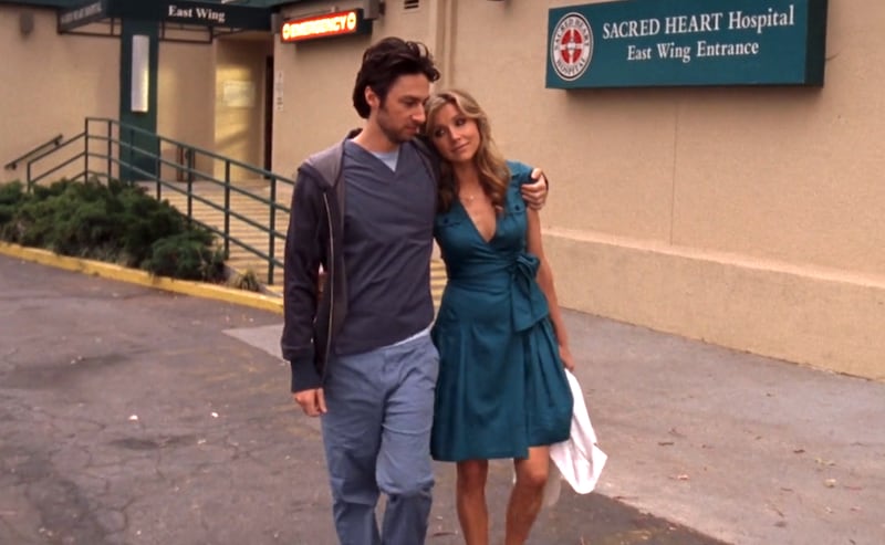 Scrubs, season 8, JD and Elliot getting back together. (ABC)