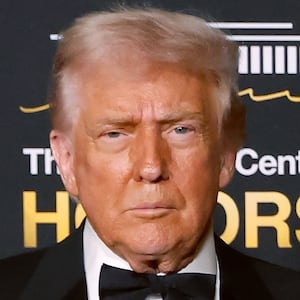WASHINGTON, DC - DECEMBER 07: President of the United States Donald J. Trump and First Lady Melania Trump attend the 2025 Kennedy Center Honors at The Kennedy Center on December 07, 2025 in Washington, DC. (Photo by Taylor Hill/FilmMagic)