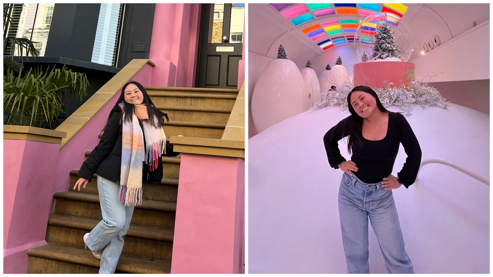 Kianna in London a few days before she started losing her hair.