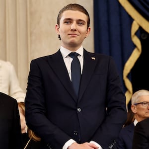 Barron Trump arrives to the inauguration of U.S. President-elect Donald Trump