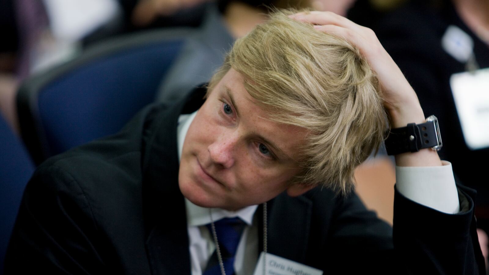 Facebook co-founder Chris Hughes during a CEO's Forum on Modernizing Government at the White House in Washington, DC, where President Obama spoke.