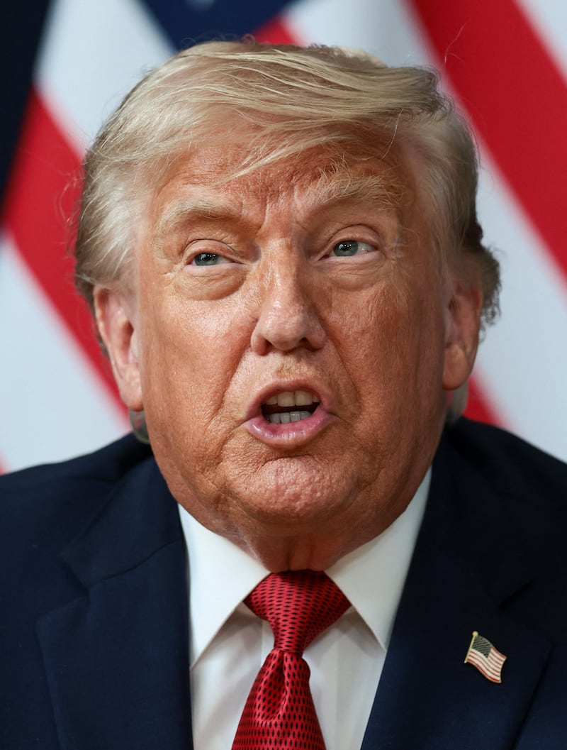 U.S. President Donald Trump attends a bilateral meeting with Indian Prime Minister Narendra Modi (not pictured) during the G7 Summit in Evian-les-Bains, France, June 17, 2026. REUTERS/Evelyn Hockstein