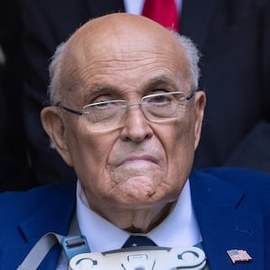 Rudy Giuliani attends the annual 9/11 Commemoration Ceremony on Sept. 11, 2025 in Manhattan.