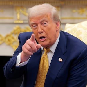 WASHINGTON, DC - JULY 22: U.S. President Donald Trump delivers remarks during a meeting with Philippine President Ferdinand Marcos Jr. in the Oval Office at the White House on July 22, 2025 in Washington, DC. Trump and Marcos are expected to discuss trade tariffs, increasing security cooperation in the face of China’s growing maritime power in the West Philippine Sea and other topics. (Photo by Chip Somodevilla/Getty Images)