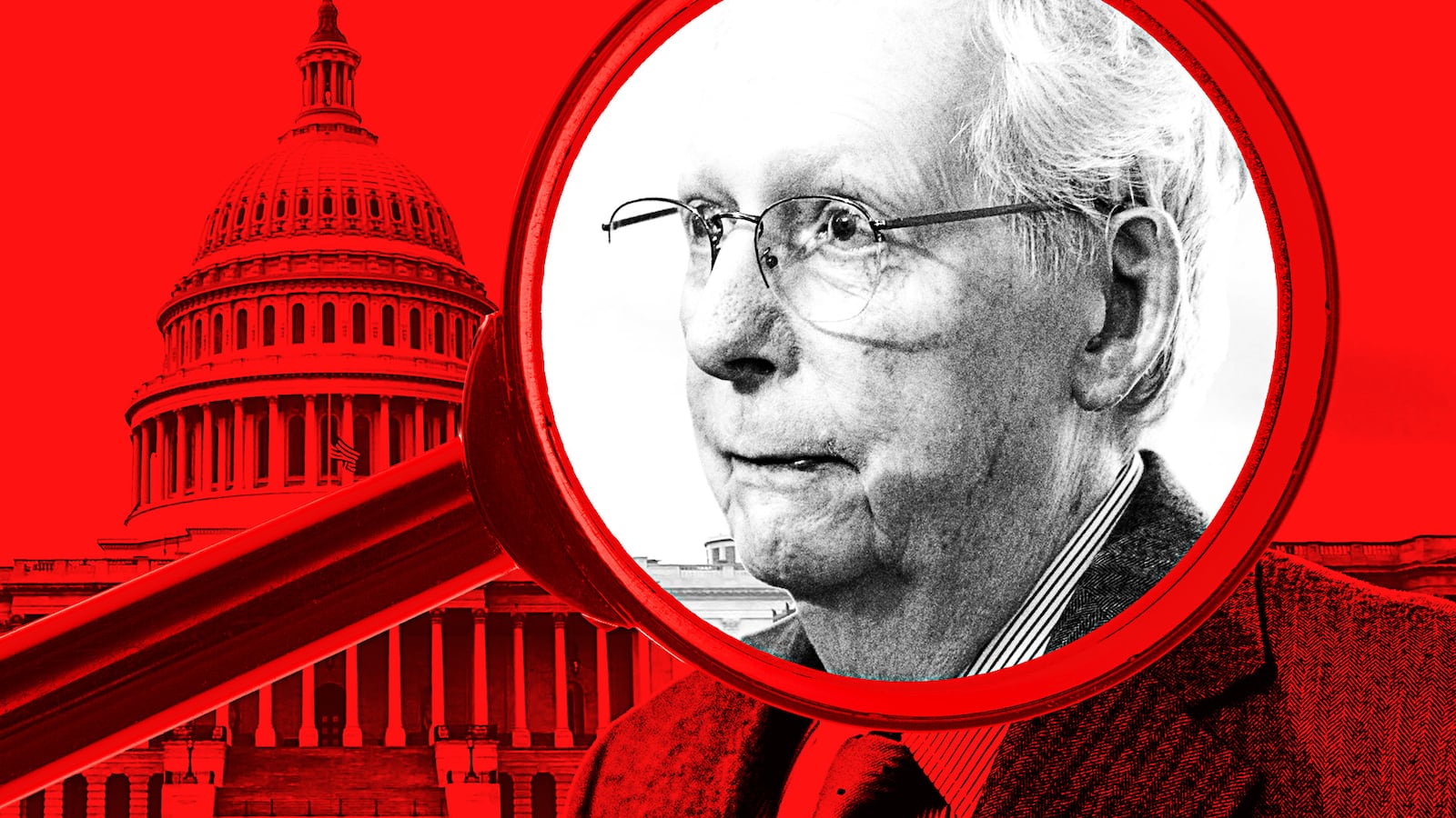 Mitch McConnell in front of the Capitol.