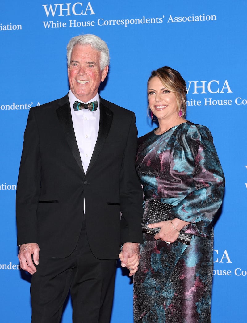 Roberts and wife Kyra Phillips at the 2023 White House Correspondents Dinner. Roberts worked at CBS for 14 years.