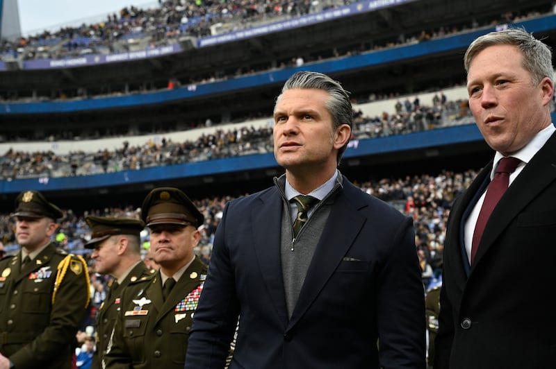 Hegseth is "paranoid" about Driscoll (right) taking his job, one source told the Post.