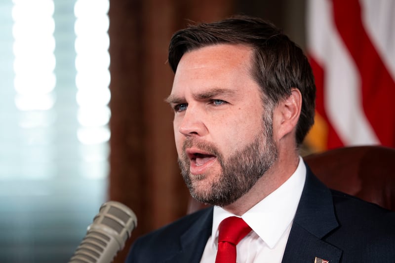 WASHINGTON, DC - SEPTEMBER 15: U.S. Vice President JD Vance hosts a podcast episode of 'The Charlie Kirk Show' following the assassination of the show's namesake, at the White House on September 15, 2025 in Washington, DC. Tyler Robinson is accused of fatally shooting Charlie Kirk, CEO and co-founder of Turning Point USA, while he was speaking at an event for his "American Comeback Tour" on the campus of Utah Valley University.  (Photo by Doug Mills-Pool/Getty Images)