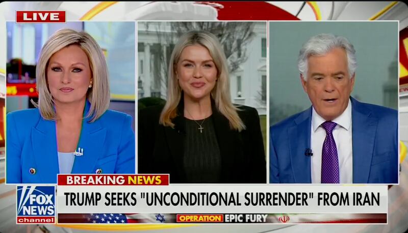 Karoline Leavitt suggested it didn't matter that Russia was helping Iran with intelligence about U.S. assets.