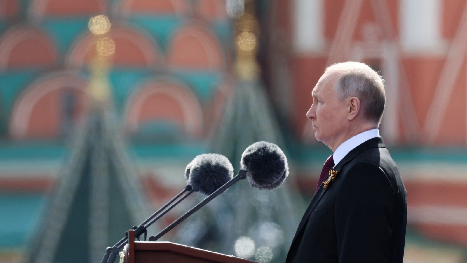 Vladimir Putin delivers a speech during a military parade on Victory Day in Red Square in central Moscow, Russia, May 9, 2023.