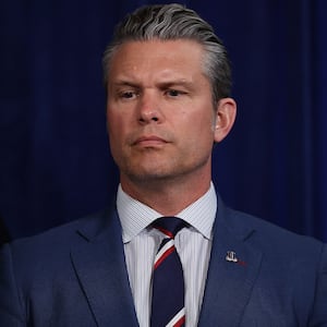 Defense Secretary Pete Hegseth, pictured at Mar-a-Lago on January 3, announced the Pentagon had initiated administrative action against Senator Mark Kelly on Monday.