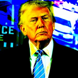 Donald Trump, ICE photo illustration, illo