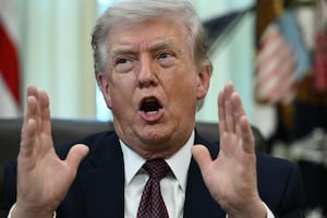 US President Donald Trump speaks after signing an executive order in the Oval Office of the White House in Washington, DC, on March 31, 2026.