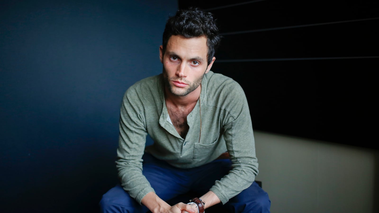 Actor Penn Badgley poses for a portrait in New York, April 23, 2013.