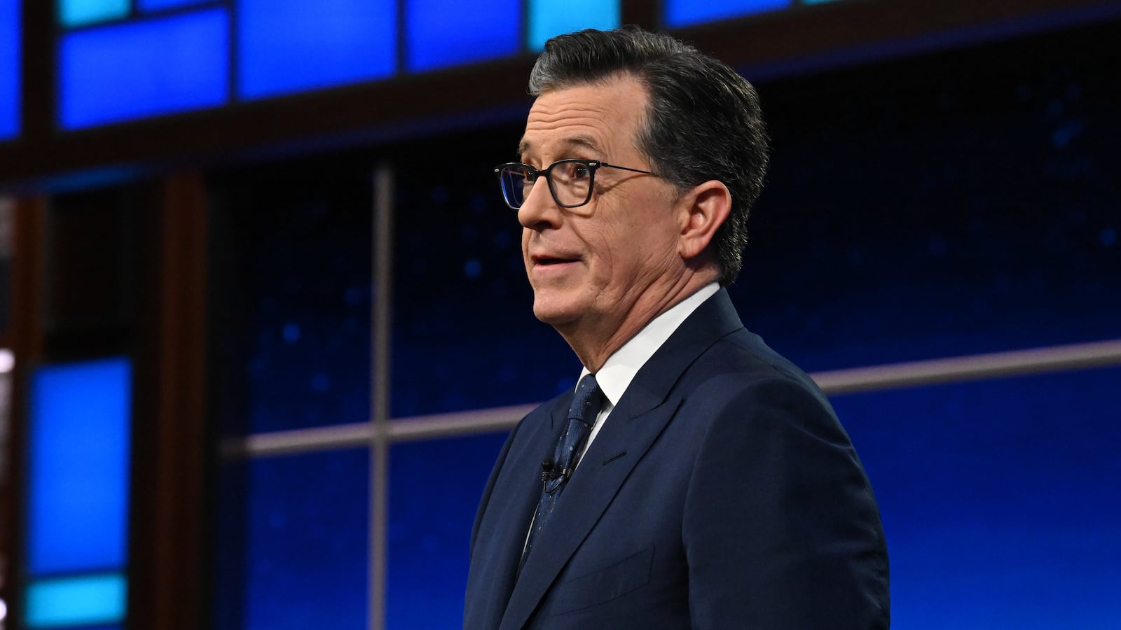 Stephen Colbert presenting the final ever episode of "The Late Show" on Thursday night.