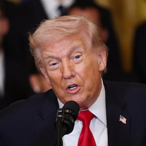 President Donald Trump, pictured March 5, was hit with more troubling economic news as the latest jobs report showed the economy lost 92,000 jobs in February, more than expected.