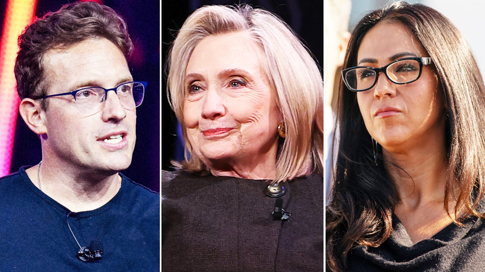 Benny Johnson, Hillary Clinton, and Lauren Boebert.
