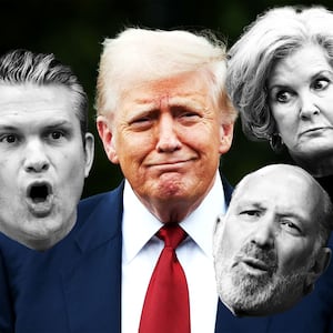 Donald Trump, Howard Lutnick, Susie Wiles, and Pete Hegseth