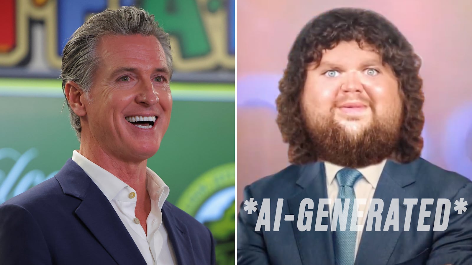 Gavin Newsom and JD Vance.