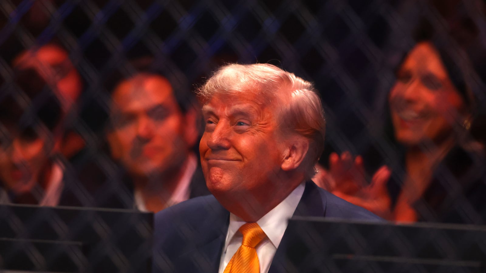 President Donald Trump attends UFC 314 at Kaseya Center on April 12, 2025 in Miami, Florida.
