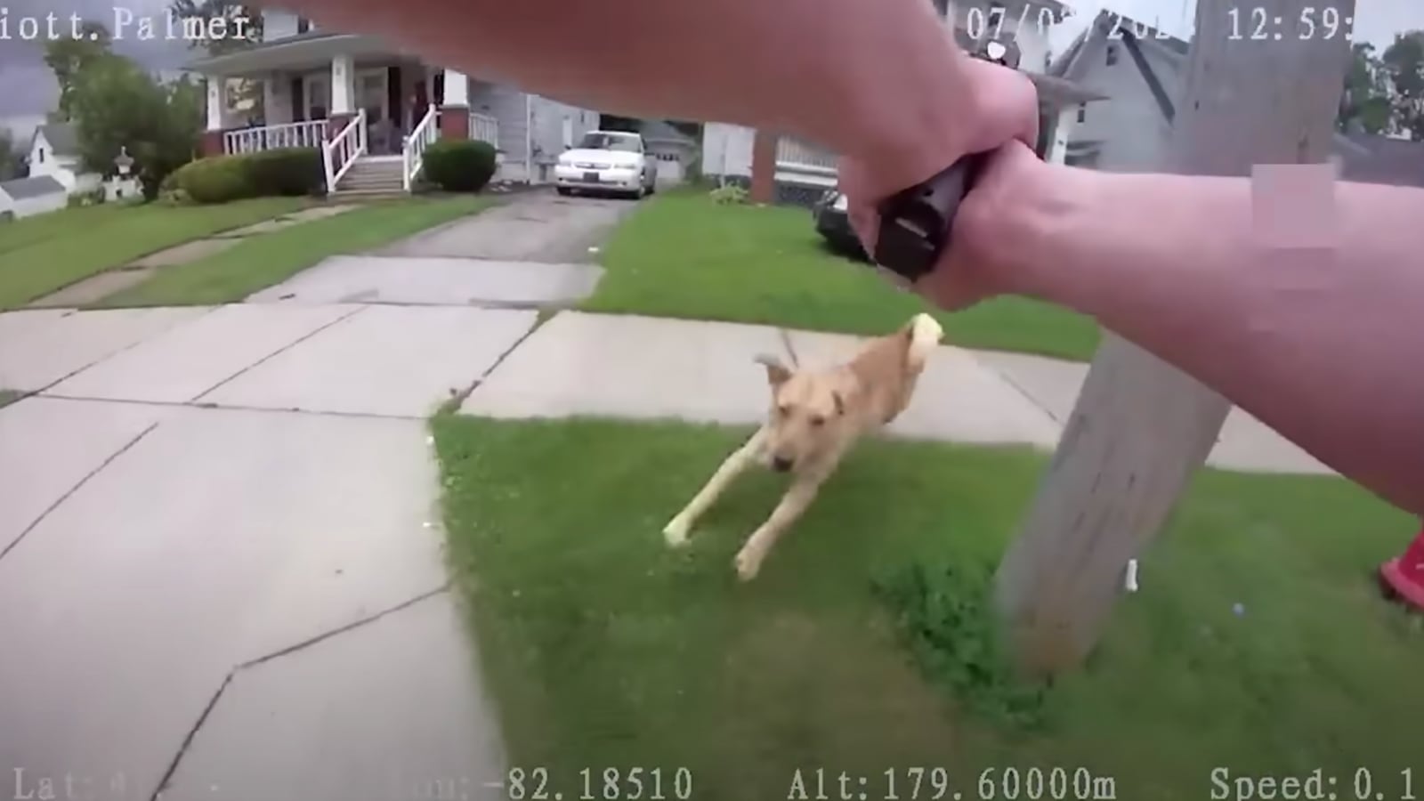 An Ohio police officer shot a family's dog