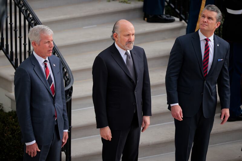 U.S. Secretary of Energy Chris Wright, U.S. Secretary of Commerce Howard Lutnick and U.S. Secretary of War Pete Hegseth