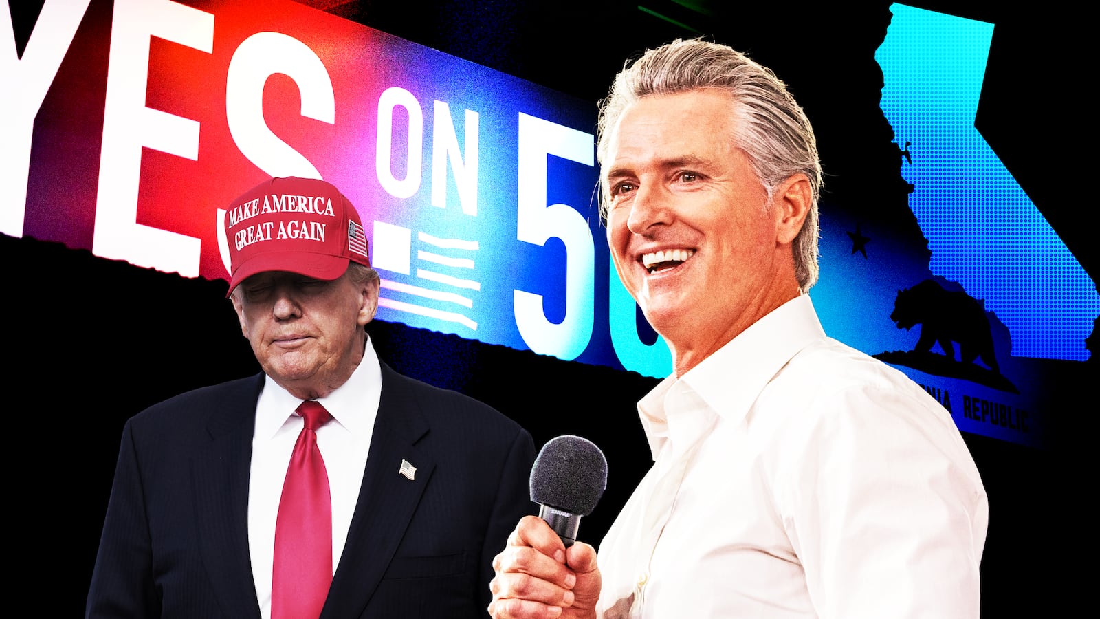 Gavin Newsom, Donald Trump