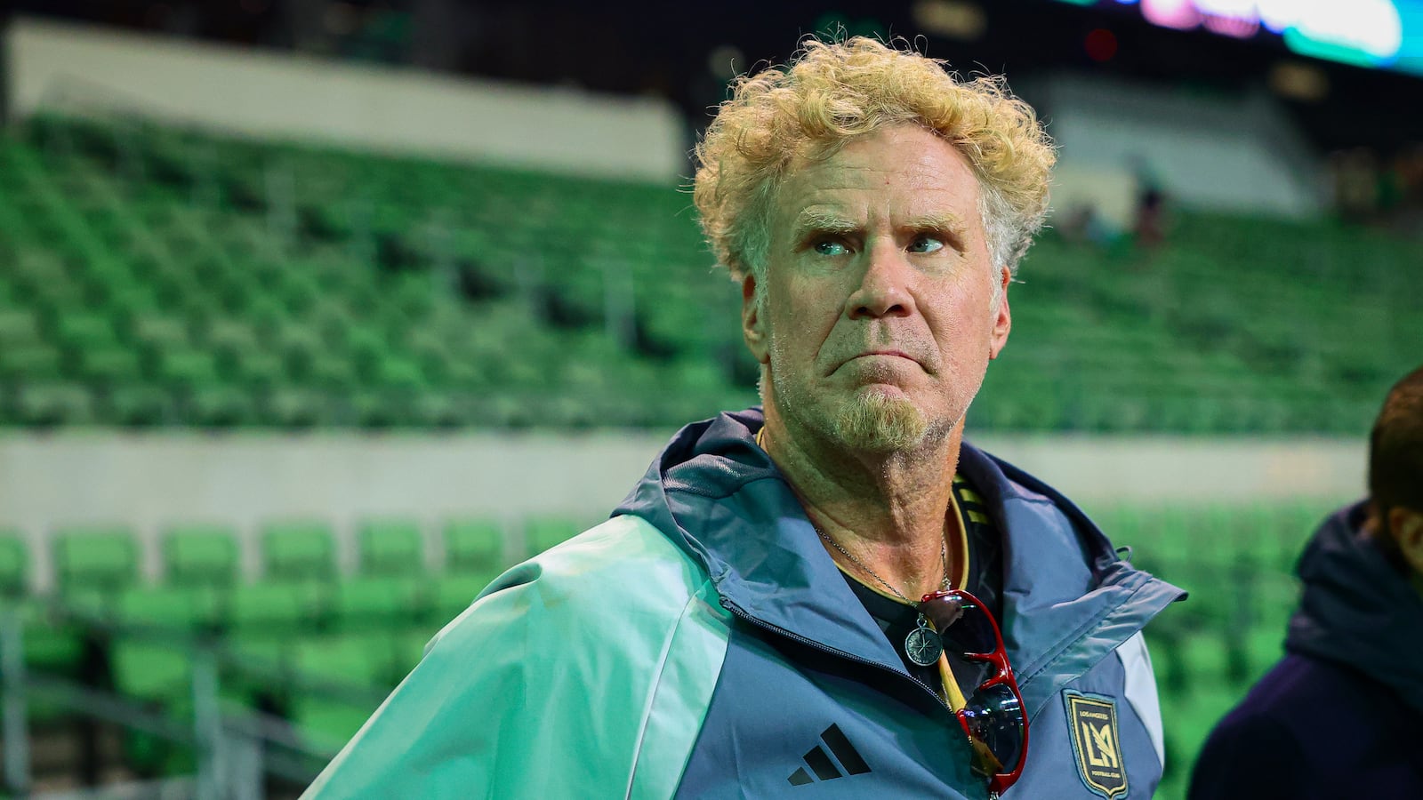 AUSTIN, TEXAS - NOVEMBER 2: The Los Angeles Football Club part owner Will Ferrell looks on before the match between Austin FC and the Los Angeles Football Club at Q2 Stadium on November 2, 2025 in Austin, Texas. (Photo by Daniel Jefferson/Getty Images)