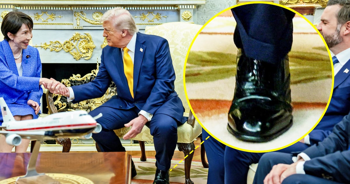 Trump, 79, Lets Bulging Cankles Slip at Important Meeting