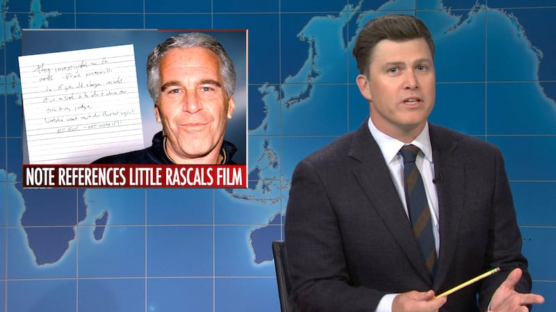 SNL, Colin Jost on Epstein's suicide note