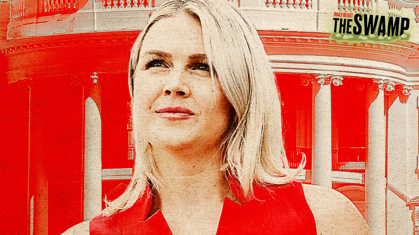 Karolina Leavitt leaving the White House