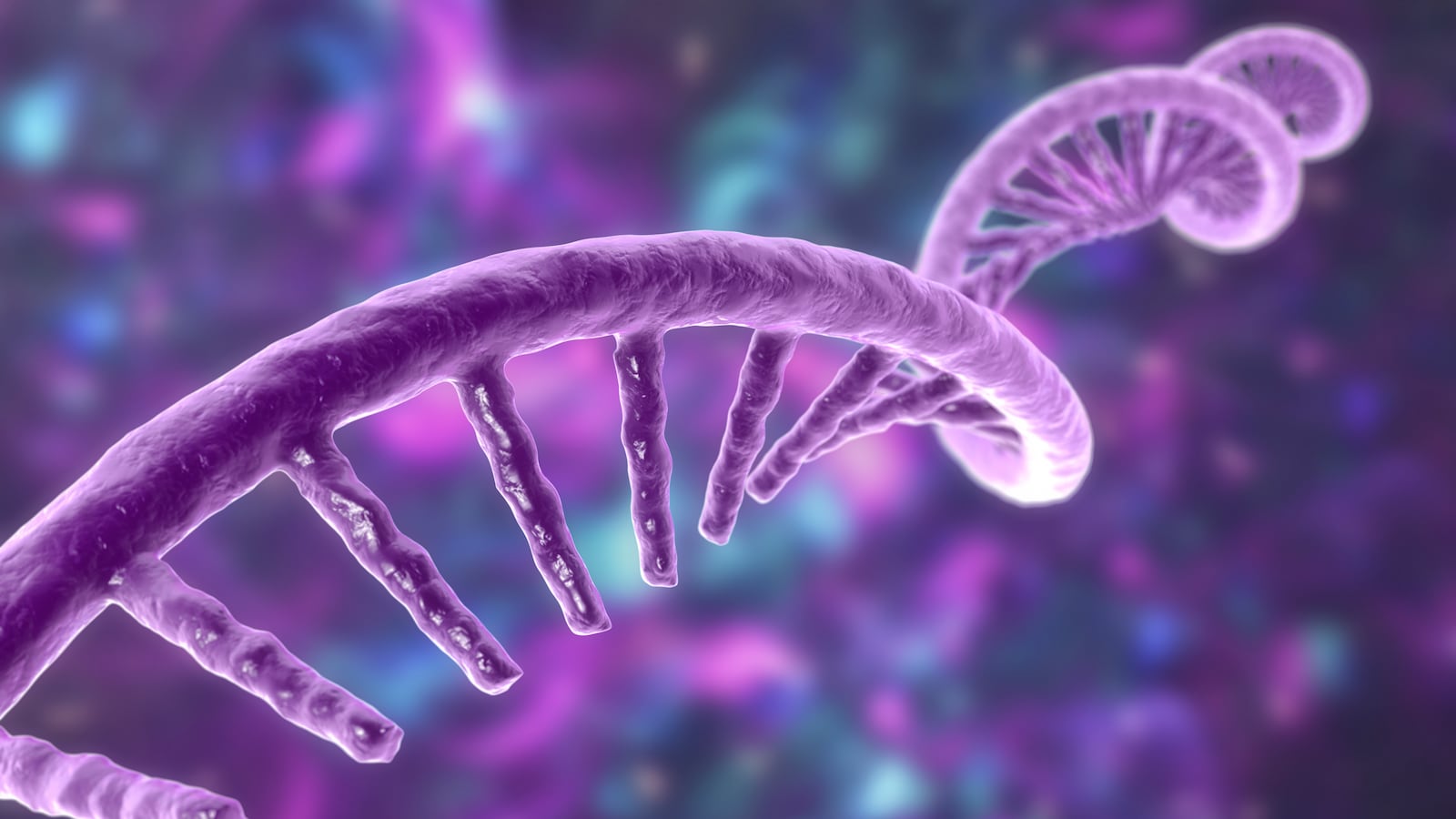 "Molecular model of messenger ribonucleic acid (mRNA), computer illustration"