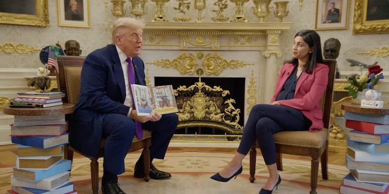Donald Trump and Usha Vance.